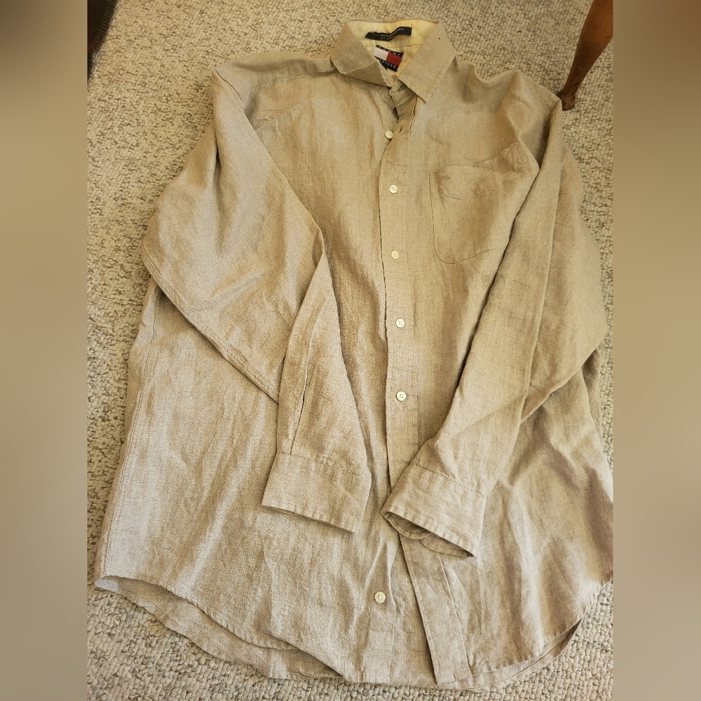 Tommy Hilfiger Beige Button-Up Shirt